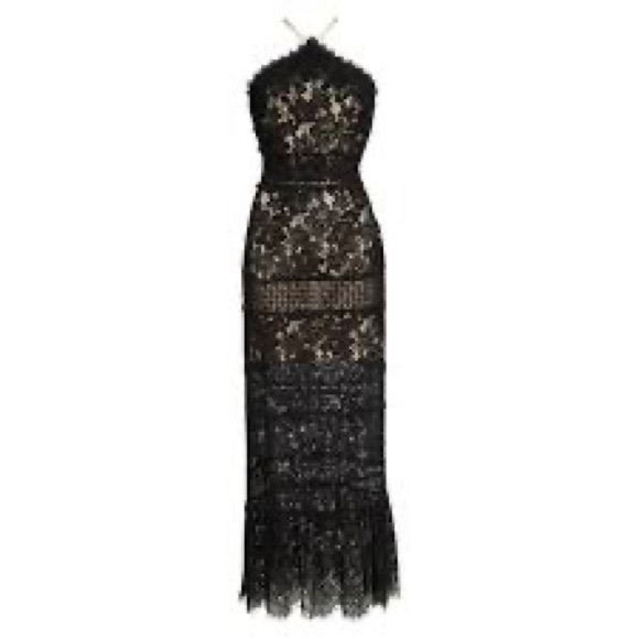 Foxiedox Tabitha Lace Maxi Dress In Black - Picture 2 of 11